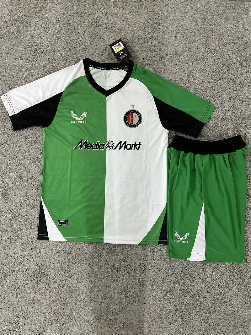 Kids-Feyenoord 24/25 Third Green/White Soccer Jersey